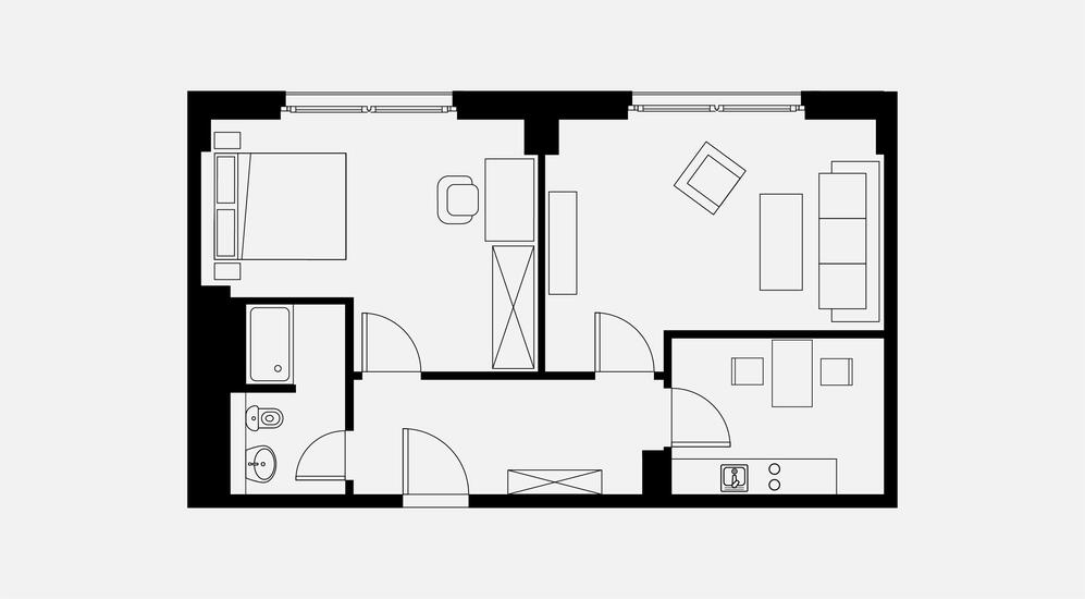 Floorplan 2 Zimmer Floorplan 2 Zimmer