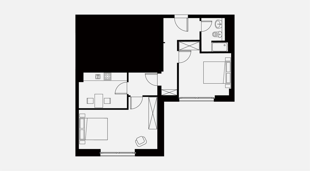 Floorplan 2 Zimmer Plus Floorplan 2 Zimmer Plus