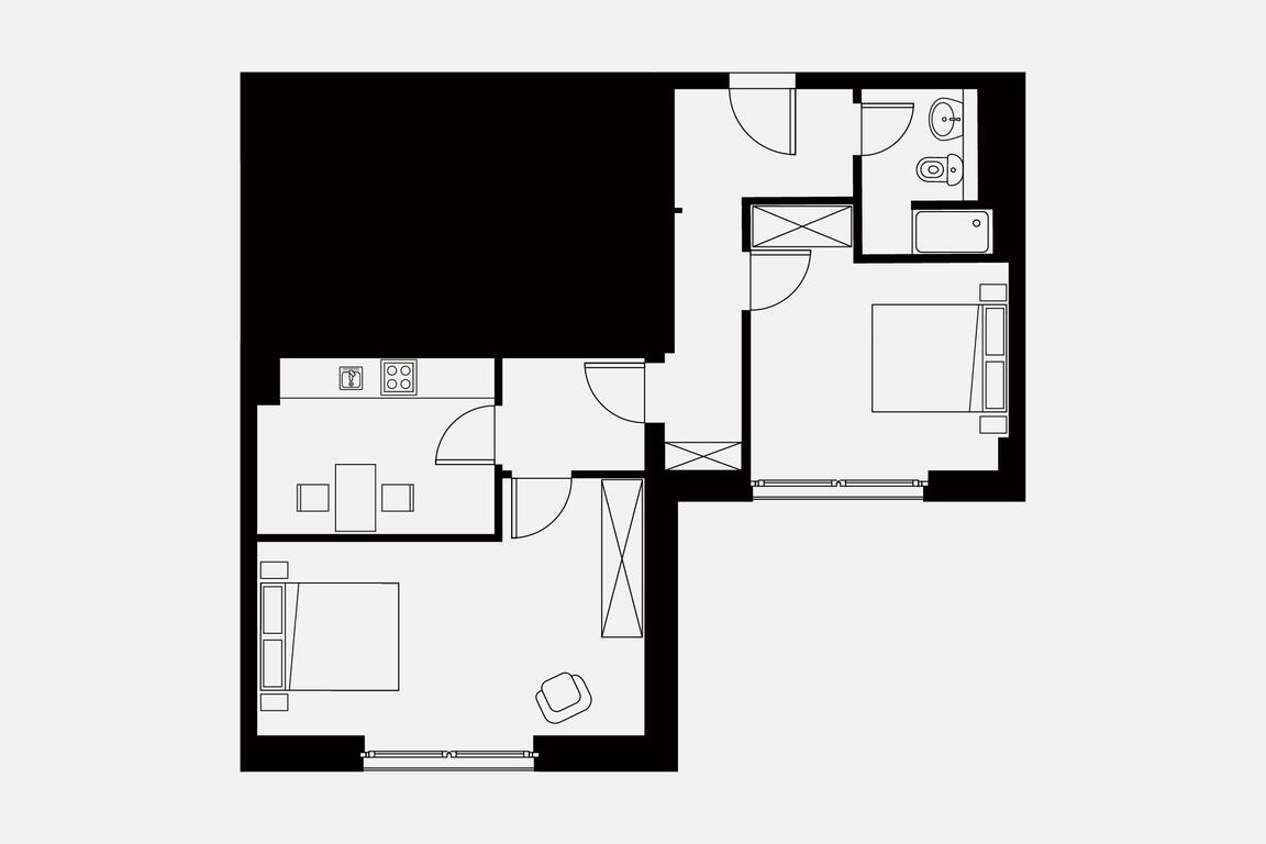 Floorplan Two Bedroom