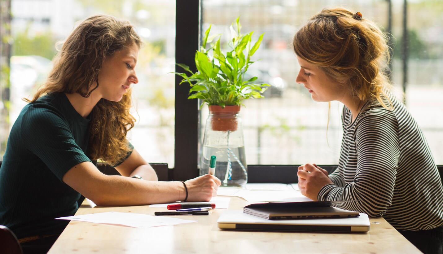LY30 two women working together